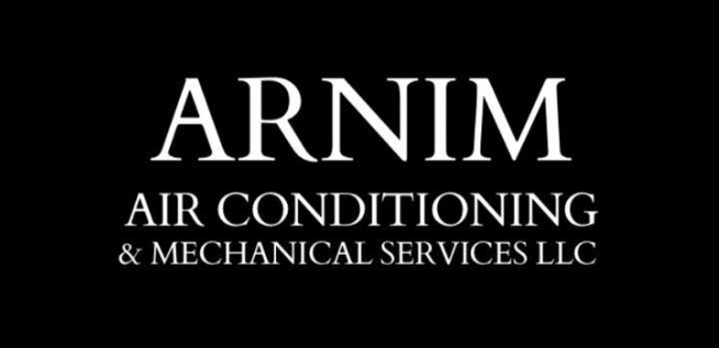 White text on a black background reads: ARNIM AIR CONDITIONING & MECHANICAL SERVICES LLC.